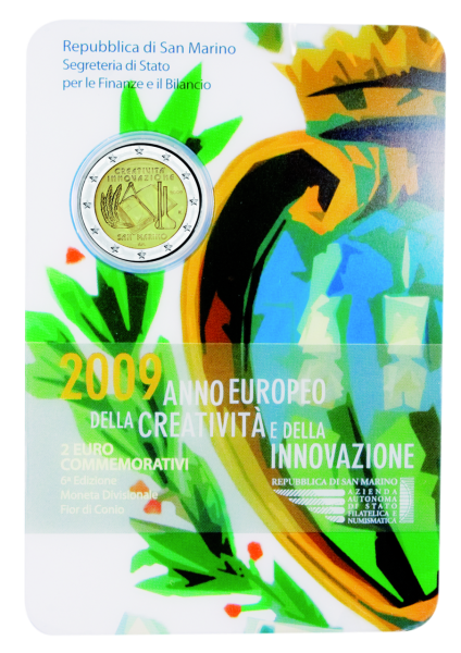 2 Euro Kreativität & Innovation - Blister Vorderseite