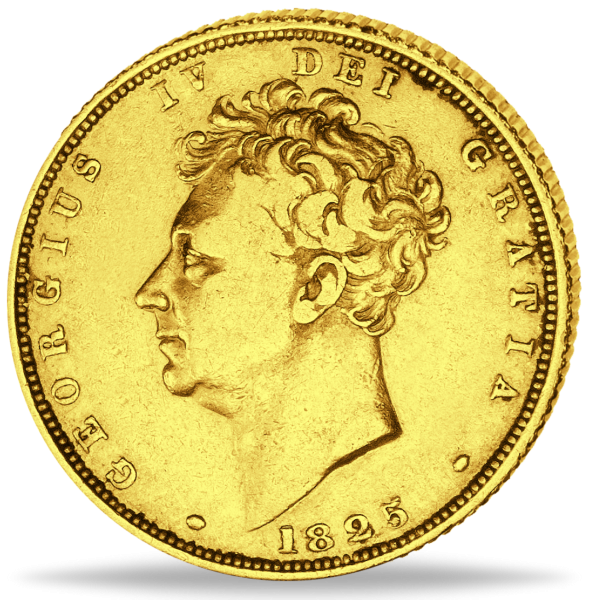 1 Sovereign George IV - Vorderseite Münze