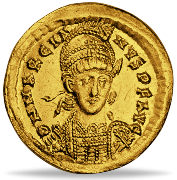 Solidus Kaiser Marcian - Der Mächtige - Münze Vorderseite
