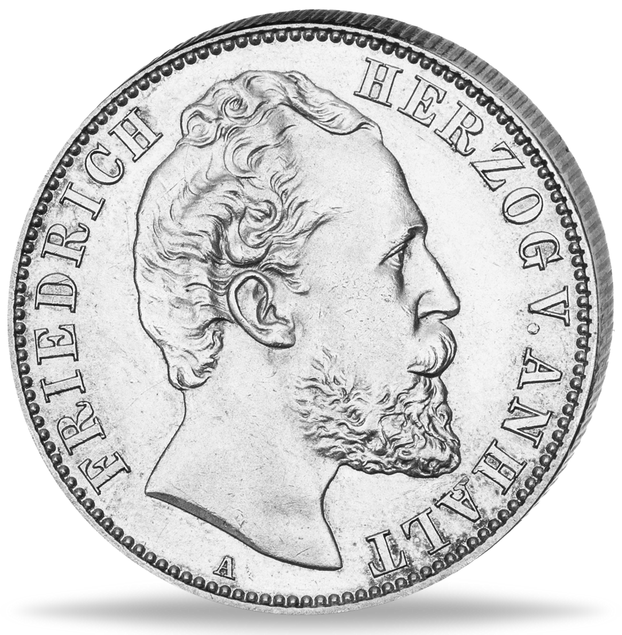 Herzogtum Anhalt, 2 Mark 1876, Friedrich I. (Jaeger 19) Deutsches
