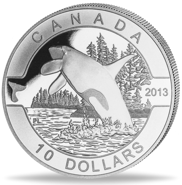 10 $ Orca O Canada - Münze Vorderseite