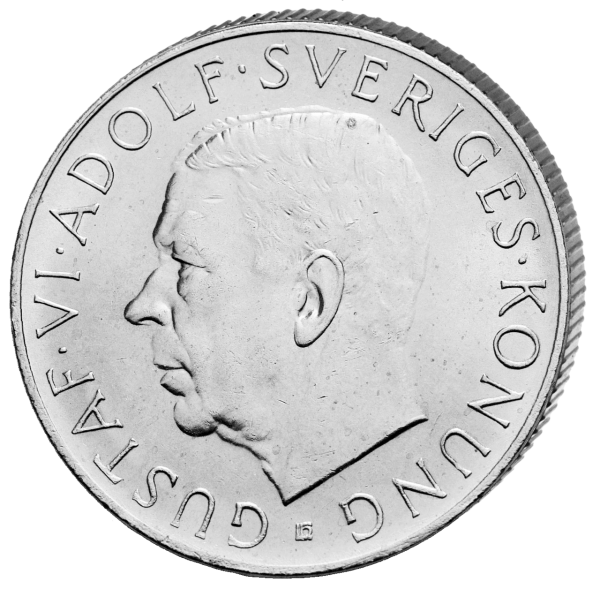 5 Schwedische Kronen 70. Geburtstag Gustaf VI. Adolf - Münze Vorderseite