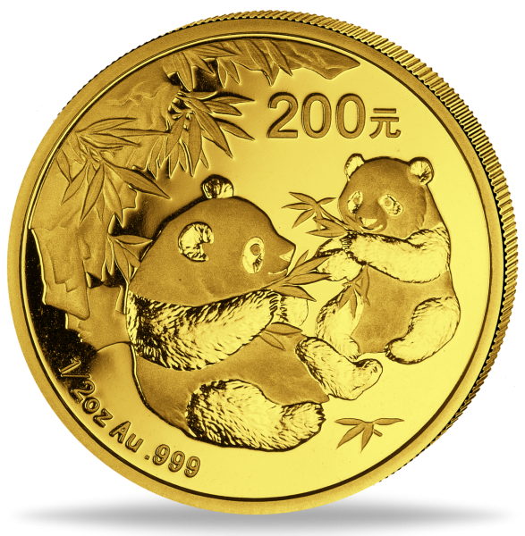 China, 200 Yuan Panda 1/2 Unze Gold - 2006 - Münze Vorderseite