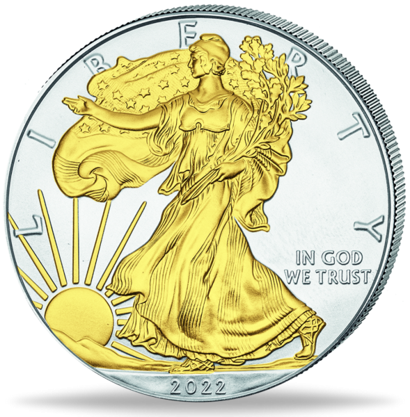 1 Unze Eagle vergoldet - Vorderseite Münze