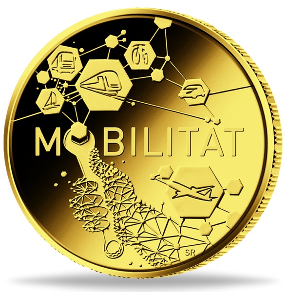 50 Euro Mobilität, 2024, 1/4 oz Gold, st, zur Reservierung - Münze Vorderseite