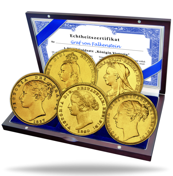 5er-Kollektion der Sovereigns von Victoria (5 Mz.) - Satzbild