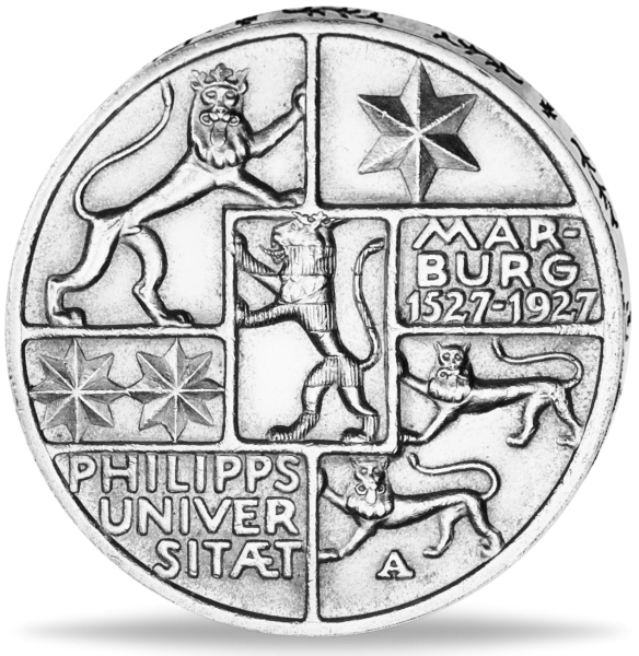 Deutschland 3 Reichsmark Philipps-Uni Marburg 1927 - Silber - Münze Vorderseite