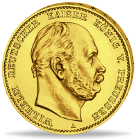 Königreich Preußen, 10 Mark 1882 (J.245), Kaiser Wilhelm I. - Münze Vorderseite Königreich Preußen, 10 Mark 1882 (J.245), Kaiser Wilhelm I. - Münze Vorderseite