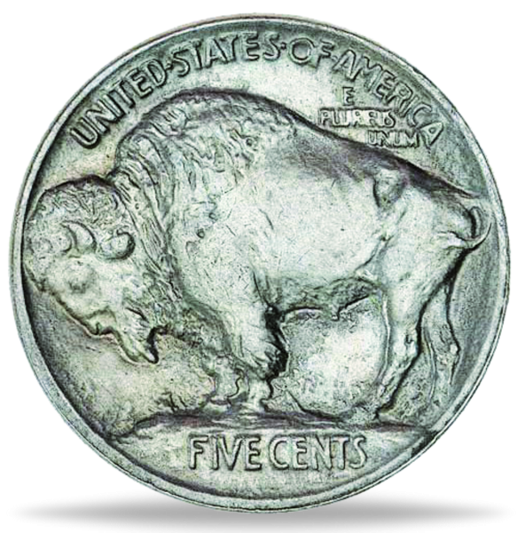 5 Cent Buffalo Nickel - Münze Vorderseite