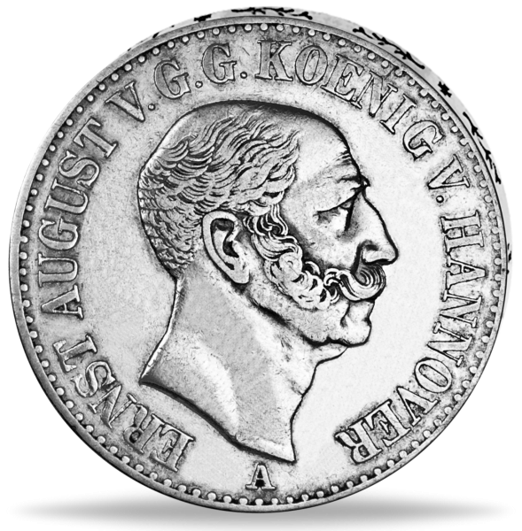 Königreich Hannover, Taler Ernst August V. - Vorderseite Münze