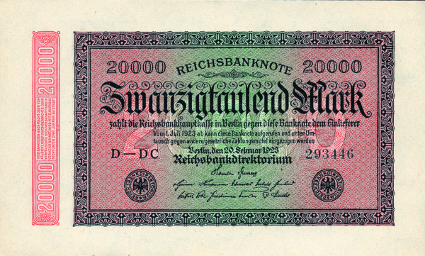 20.000 Mk Reichsbanknote