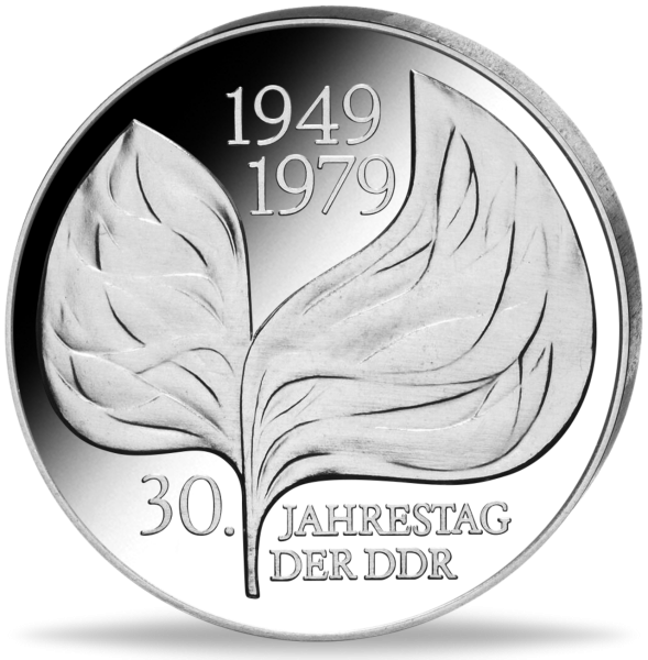20 Mark 30 Jahre DDR Motiv-Probe - Vorderseite Münze