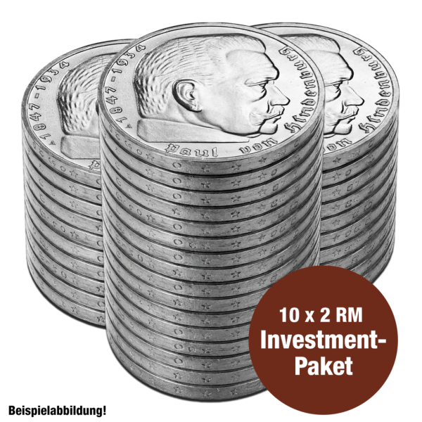 10 x 2 Reichsmark Hindenburg-Investment-Paket - Satzbild