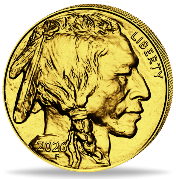 USA 50 Dollar Büffel - 1 Unze Gold 2026 - Münze Vorderseite