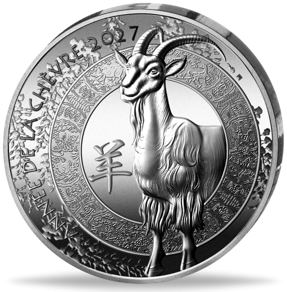 Frankreich, 20 Euro Jahr der Ziege High Relief, 2027, PP - Münze Vorderseite