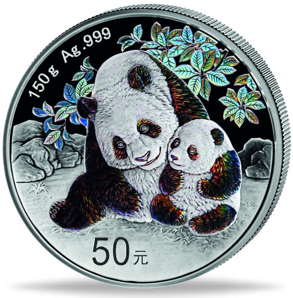China, 50 Yuan 2024, China Panda 150 g Silber, PP - Münze Vorderseite