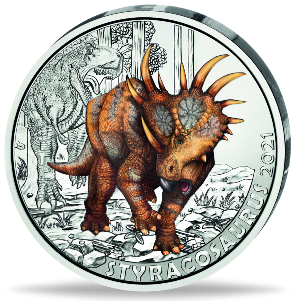3 Euro Styracosaurus - Vorderseite Münze