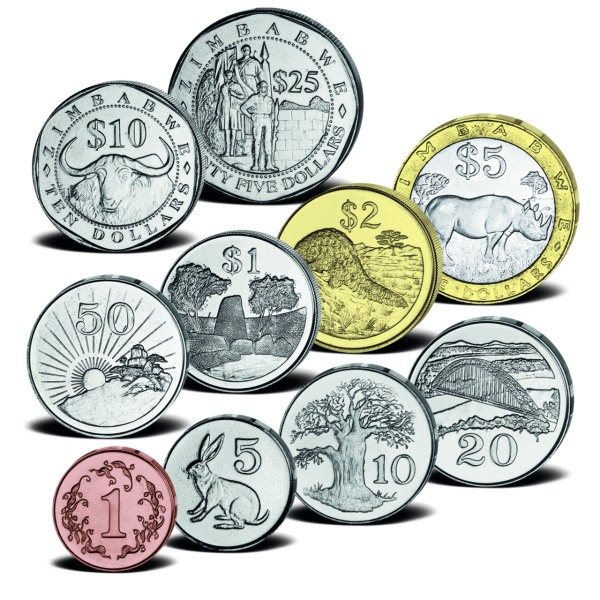 Kursmünzensatz Simbabwe - Gruppenbild