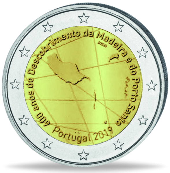 2 Euro „600 Jahre Madeira Entdeckung“ - Münze Vorderseite