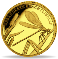 Libelle Gold-Gedenkprägung - zur deutschen 5 €-Serie Wunderwelt der Insekten