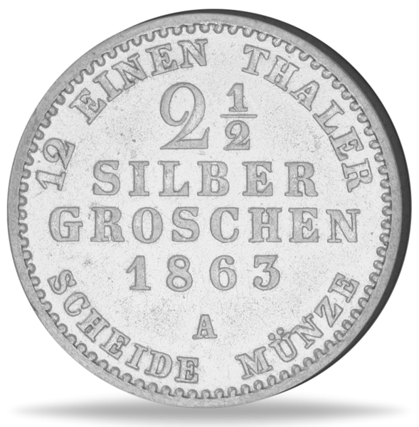 2 1/2 Silbergroschen Preußen - Münze Vorderseite