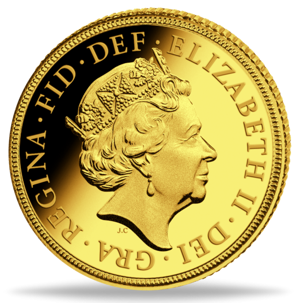 Doppel-Sovereign 2015, Königin Elisabeth II. - Gold - Münze Vorderseite