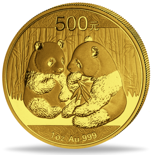 China 50 Yuan Panda 1/10 Unze Gold 2009 - Münze Vorderseite