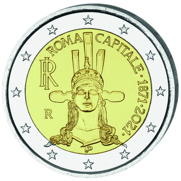 2 Euro Rom als Hauptstadt - Münze Vorderseite