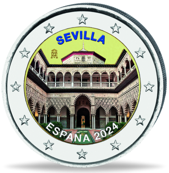 Spanien, 2 Euro Sevilla - UNESO-Serie, 2024 - Münze Vorderseite