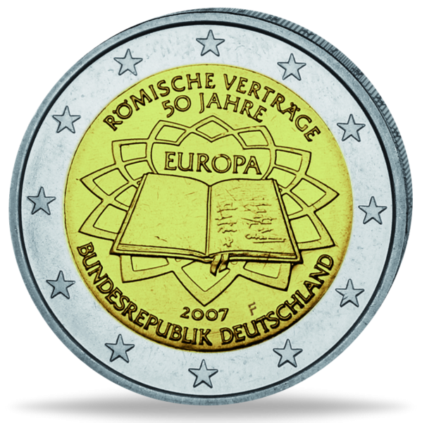 2 Euro Römische Verträge 50 Jahre - Münze Vorderseite