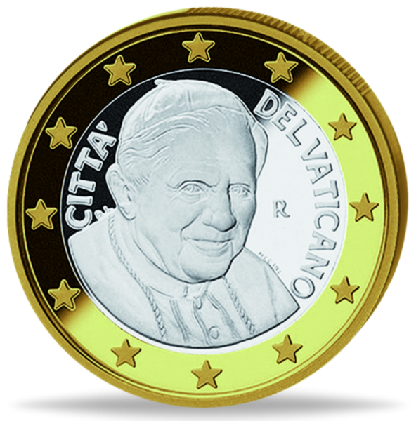 1 Euro Vatikan 2013 Benedikt XVI. - Vorderseite Münze