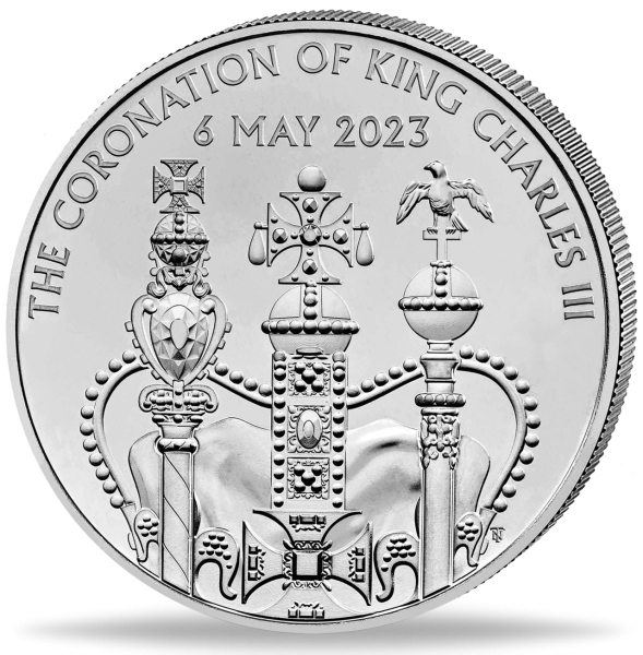 Großbritannien, 5 Pfund 2023, Krönung King Charles III. - Münze Vorderseite