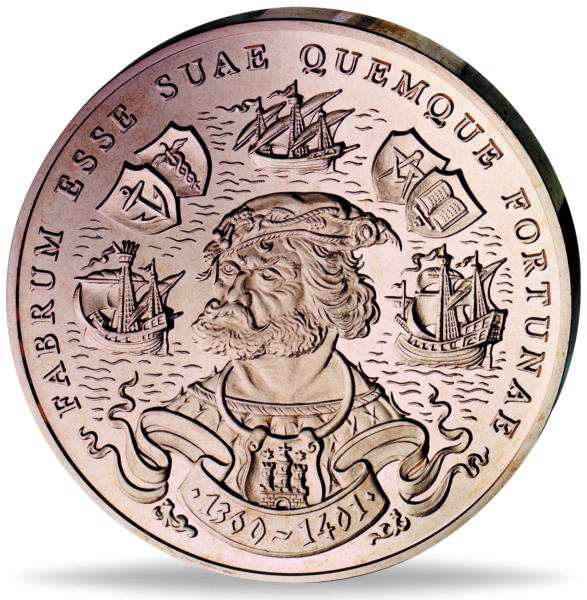 Gedenkprägung Freibeuter Klaus Störtebeker - Medaille Vorderseite