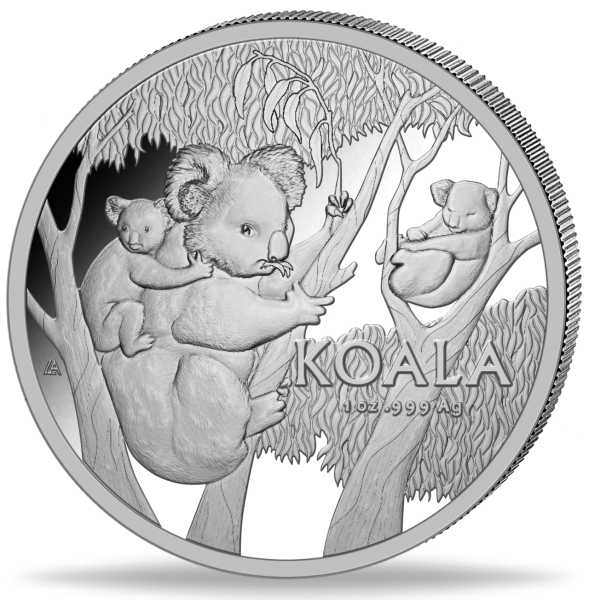 1 DollarKoala RAM 1 Unze Silber - Münze Vorderseite