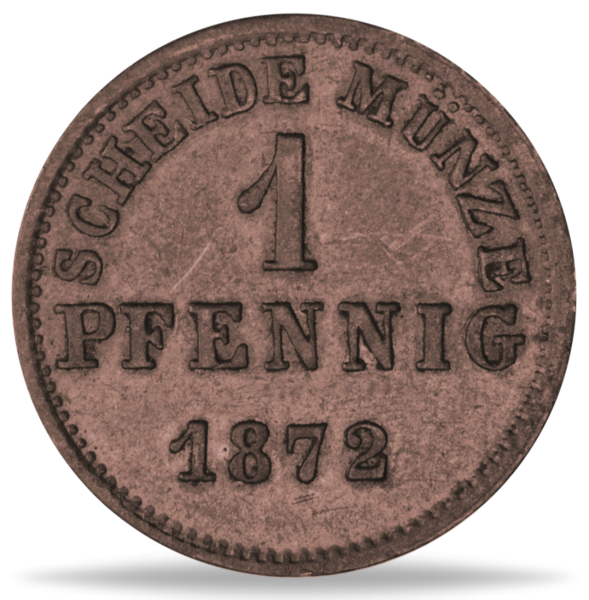 1 Pfennig Großherzogtum Hessen - Münze Vorderseite