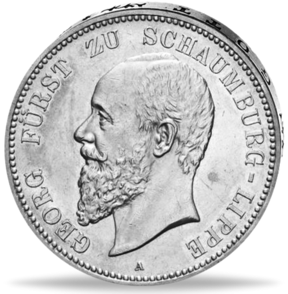 Fürstentum Schaumburg-Lippe, 5 Mark „Georg“ 1898 Silber  - Münze Vorderseite