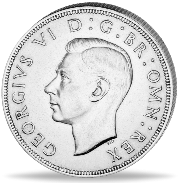 1 Crown Georg VI./Wappen - Münze Vorderseite