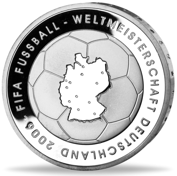 10 Euro „FIFA Fußball-WM“ 1. Ausgabe - Münze Vorderseite