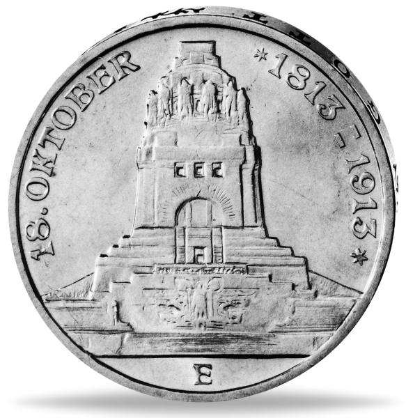3 Mark „Völkerschlacht“ 1913 Polierte Platte - Silber - Münze Vorderseite