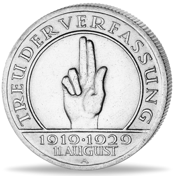 5 Reichsmark Schwurhand - Vorderseite Münze