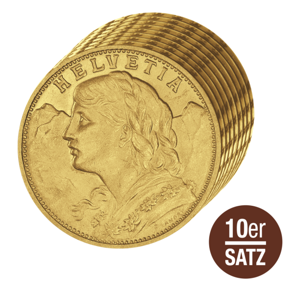10x Münzen Goldsatz - Satzbild