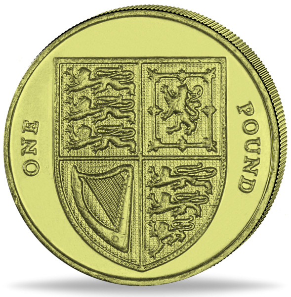 1 Pfund Königliches Wappen 2008-13 - Münze Vorderseite