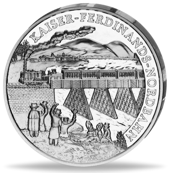 Österreich, 20 € Kaiser Ferdinands Nordbahn 2007, Silber, PP - Münze Vorderseite