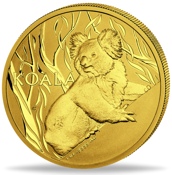 Australien 100 Dollar Koala 1 Unze Gold 2024 - Münze Vorderseite