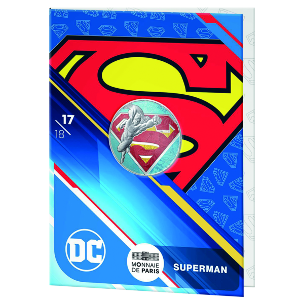 10 Euro Superman-Logo, 2025, Silber, st, Farbappli. - Münze in Coincard