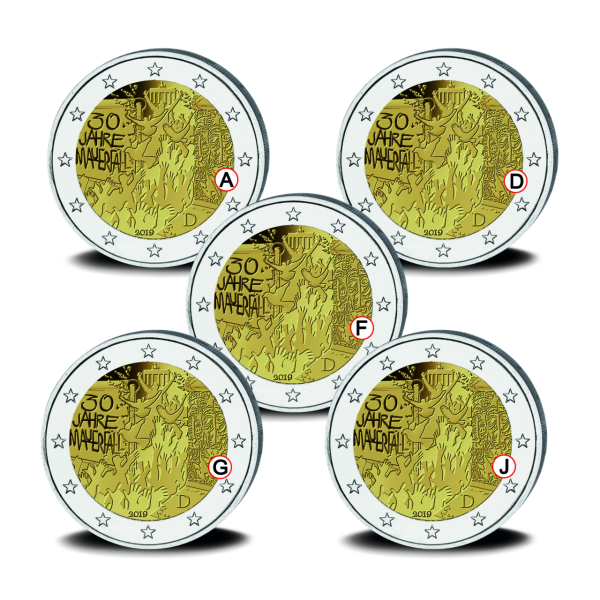2 Euro Münze 30 Jahre Mauerfall Fehlprägung Wie Erkennen 5x2 Euro „Mauerfall“ 30 Jahre | Münzen-Versandhaus Emporium-Hamburg