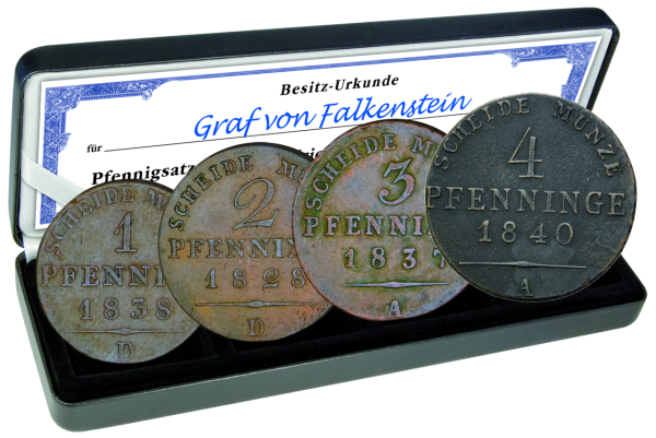1-4 Pfennig Friedrich Wilhelm III - Kassette