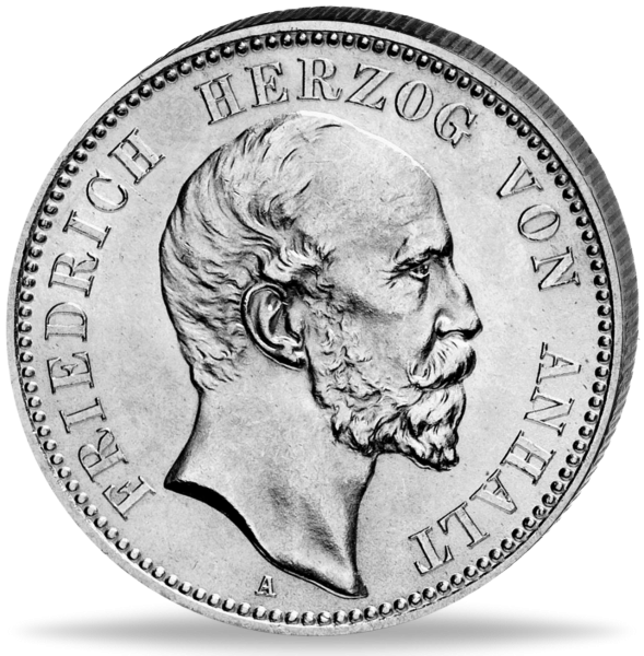 2 Mark Friedrich I. - Anhalt - 1896 - Münze Vorderseite
