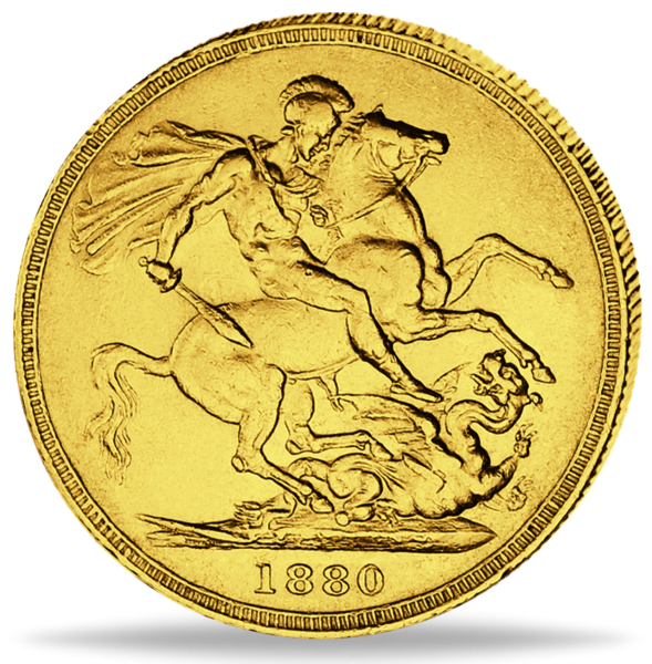 1 Pfund Vict.Jg.Reiter 1871 - Münze Vorderseite