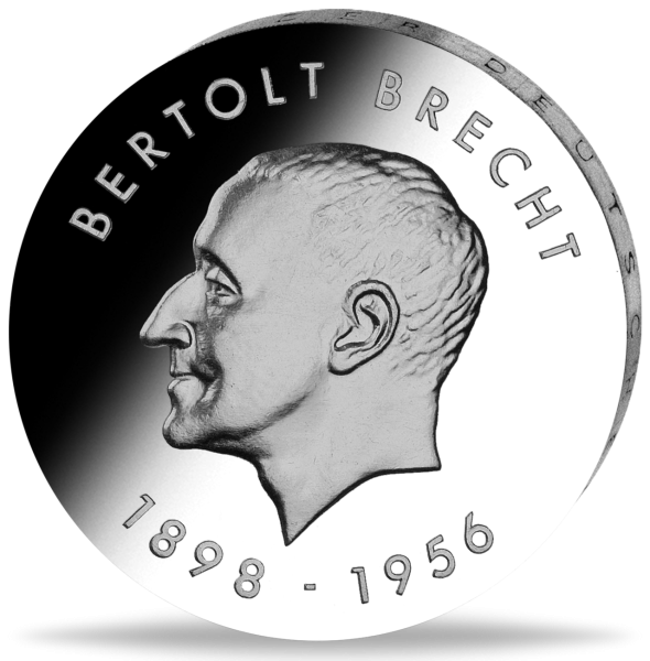 10 Mark Bertold Brecht - Münze Vorderseite